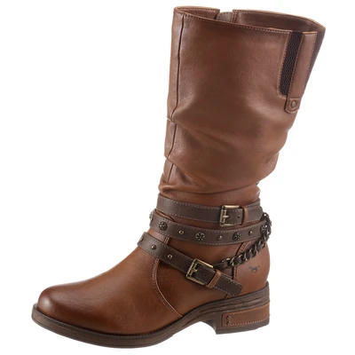 Abbildung von Mustang Cowboy/Bikerboot, Damen, Größe: 36, Brown Schuhe