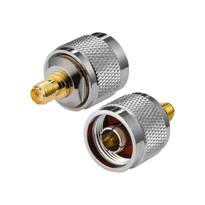 Abbildung von Vecys RP SMA Buchse auf N Stecker Adapter WiFi Antennenadapter für WLAN Außenantenne 4G Router Drahtloser Bluetooth (2 Stück)