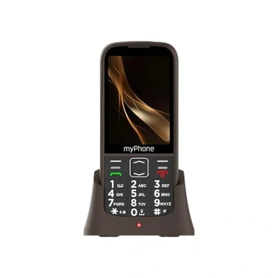 Abbildung von myPhone Halo 4 Plus LTE Seniorenhandy ohne Vertrag, Dual Nano SIM, 3,5&quot; Farbdisplay, große Tasten, Ladestation, Lange Standby Zeit (2500 mAh), 4G, 2 MP Kamera Praline Collection