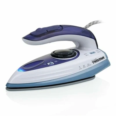 Abbildung von Tristar ST 8152 Reise Dampfbügeleisen, Keramik Bügelsohle, 1,9 m, 15 g/min, Blau, 0,06 l