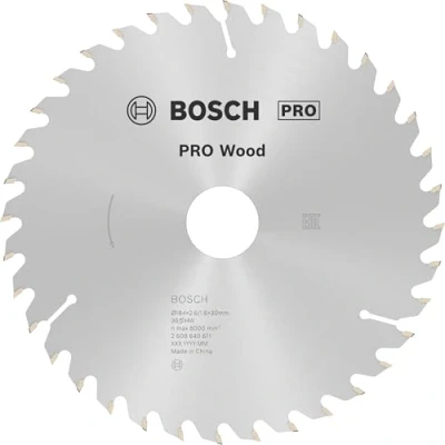 Abbildung von Bosch 1x PRO Wood Kreissägeblatt für Akku Handkreissägen (für Weichholz, Hartholz, Ø mm, Professional Zubehör Handkreissäge)