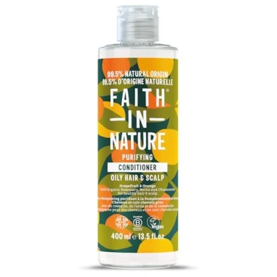 Abbildung von Faith In Nature Grapefruit Orangen Spülung, Belebend, Vegan und Frei von Tierversuchen, Ohne SLS Oder Parabene, Für Normales bis Fettiges Haar, 400ml