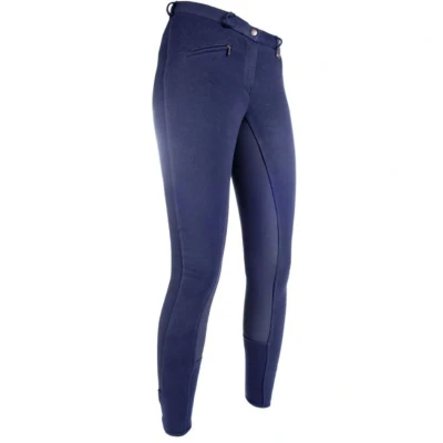 Abbildung von HKM Reithose Basic Belmtex Grip 3/4 Besatz Dunkelblau 34