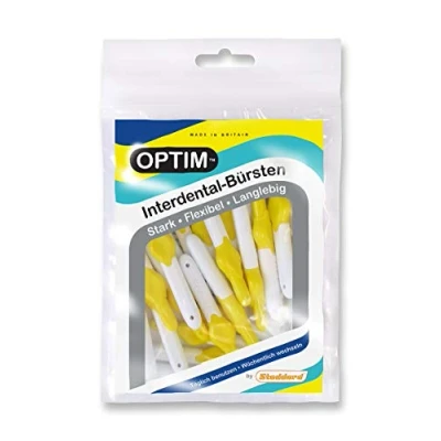 Abbildung von OPTIM Interdentalbürsten 25er Packung, gelb 0,7mm Größe 4