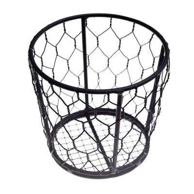 Abbildung von HENDI Servierkorb Ø 12 x 11 cm Drahtkorb Metall Gitter schwarz, Gastro kaufen