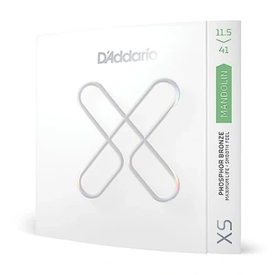 Abbildung von D&#039;Addario Mandolinensaiten beschichtete XS Phosphor Bronze für 8 saitige Mandoline maximale Lebensdauer, glatte Haptik XSM11541 mittelschwer, 11,541