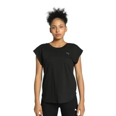 Abbildung von Puma Studio Foundations TEE Sport Tshirt, Damen, Größe: Large, Black