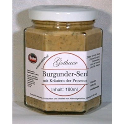 Abbildung von Original Gothaer Burgunder Senf im Sechseckglas a&#039;180ml