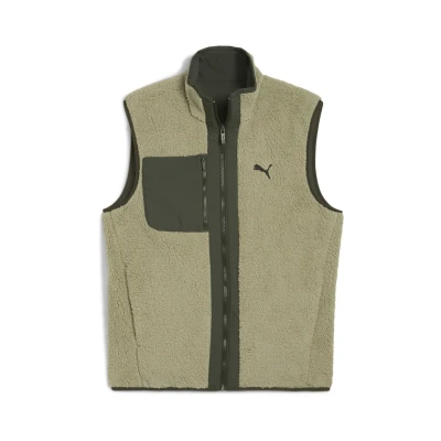 Abbildung von Puma Hybrid Sherpa Wendbare Weste Herren Mit Plain Lux Army Größe: XS