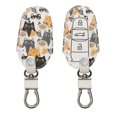 Abbildung von kwmobile Autoschlüssel Hülle kompatibel mit Opel 3 Tasten Smartkey Keyless Go Kunstleder Schutzhülle Schlüsselhülle Cover