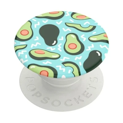 Abbildung von Fingerhalter Handy PopSockets iMoshion PopGrip Blau Food Design Kunststoff
