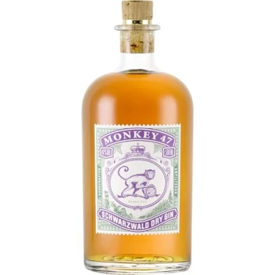 Abbildung von Monkey 47 Barrel Cut Schwarzwald Dry Gin Fein süßlicher Ultra Premium mit Fruchtnote und milden Röstaromen Limitierte Auflage 1 x 0,5 L