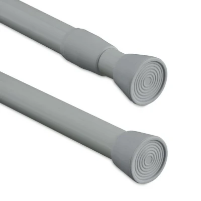 Abbildung von Relaxdays Teleskopstange, 150280 cm, Klemmstange für Duschvorhang, Gardine, Türrahmen, Edelstahl, ohne Bohren, grau