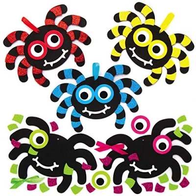 Abbildung von Baker Ross Halloween Spinnen Magnetsets, Mischen &amp; passend Machen, 8er Packung, Kunst und Basteln für Kinder, AX263