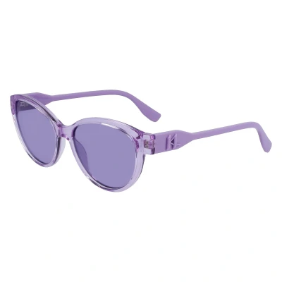 Abbildung von Karl Lagerfeld Damen KL6099S 516 Sonnenbrillen Plastik Rosa Violett Pantos Normal