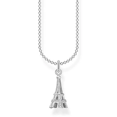 Abbildung von Thomas Sabo Damen Halskette Eiffelturm silber 925 Sterlingsilber, 38 45 cm Länge