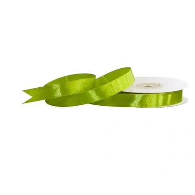 Abbildung von Satinband 12mm x 25m Rolle FARBAUSWAHL in 3/6/12/18/25/38/50/75/100mm farbecht &amp; waschbar Schleifenband für Hochzeit Geschenkband zum Verpacken Dekorieren Basteln Lindgrün 548H