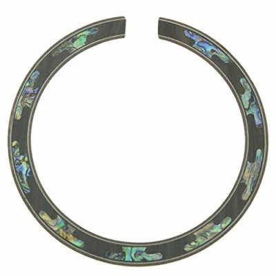 Abbildung von dopro 110 mm Rosette für Akustische Gitarre Schallloch Sapelli/Rosenholz, Ahorn/Mahagoni, Abalone Muschel Rosewood K1299