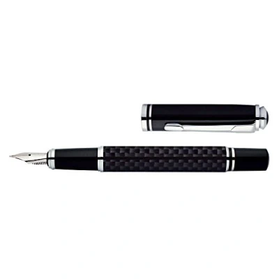 Abbildung von Online 34332 Schreibgeräte Füllhalter Black Style, edle Metallteile, Federbreite M (mittel), für,Standardtintenpatronen und Konverter, in edler Geschenkbox, 1 Stück (1er Pack)