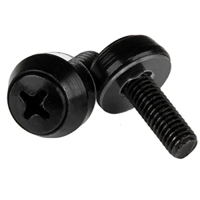Abbildung von StarTech.com M5 x 12mm Montageschrauben 100er Pack Schrauben für Server Rack und Serverschrank Schwarz
