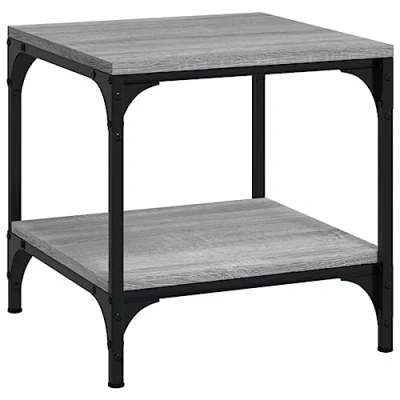 Abbildung von vidaXL Couchtisch Beistelltisch Wohnzimmertisch Sofatisch Teetisch Kaffeetisch Tisch Wohnzimmer Grau Sonoma 50x50x40cm Holzwerkstoff