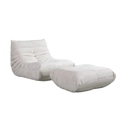 Abbildung von HOME DELUXE Relaxsessel mit Hocker CHILL 102 x 87 70 cm, Sofa, Sessel, Couch, Liegesofa, Loungesessel