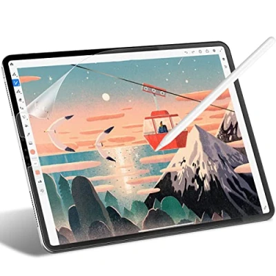 Abbildung von JETech Papier Schutzfolie für iPad Pro 12.9 Zoll (Modell 2022/2021/2020/2018, 6./5./4./3. Gen), Blendfreiem, Matt PET Displayschutz Folie zum Zeichnen