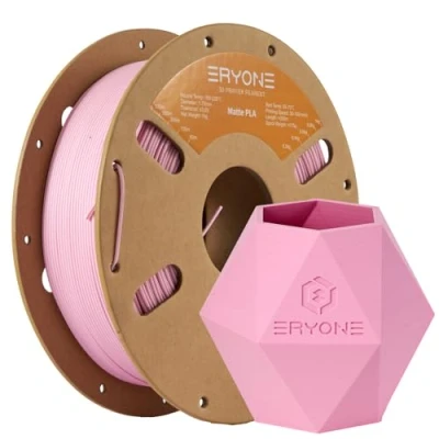 Abbildung von ERYONE Matte PLA 3D Drucker Filament 1.75mm, Maßgenauigkeit +/ 0.03 mm, 1 kg Spule, Rosa