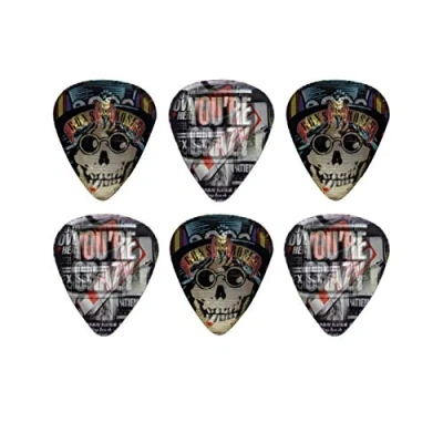 Abbildung von Perri&#039;s Leathers Ltd. Motion Guitar Picks Guns N&#039; Roses Use Your Illusion Official Licensed Product 6 Pack MADE in CANADA.