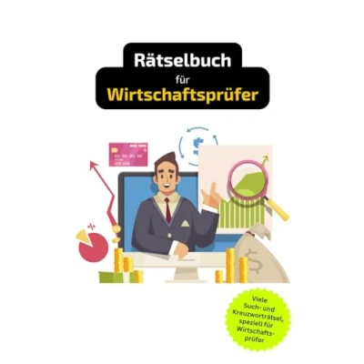 Abbildung von Rätselbuch für Wirtschaftsprüfer: Tolles Geschenk Wirtschaftsprüfer. Worträtsel und knifflige Herausforderungen in einem Kreuzworträtselheft.