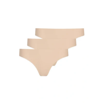 Abbildung von Snocks 3 PACK String, Damen, Größe: Medium, Hellbeige