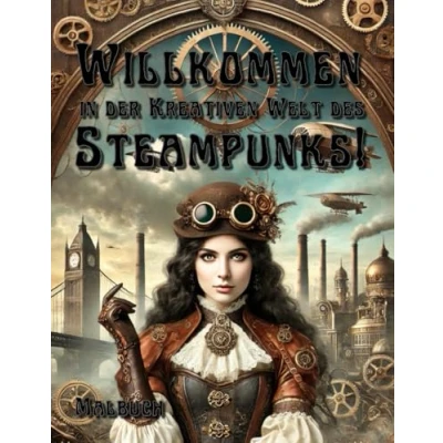 Abbildung von Willkommen in der kreativen Welt des Steampunks!: Malbuch für Erwachsene &amp; Teens: Über 50 professionelle Motive Entspannung, Spaß und Stressabbau!