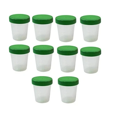 Abbildung von Ratiomed Urinbecher 100 Stück 125 ml mit Schraubdeckel grün Carmesin® Bundle