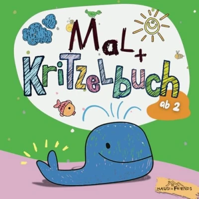 Abbildung von Großes Mal + Kritzelbuch für Mini Künstler ab 2 Jahre: 82 fantasievolle Motive zum ausmalen und selber kritzeln: Liebevoll bedacht: ein dickes ... mit unterschiedlichen Schwierigkeitsgraden