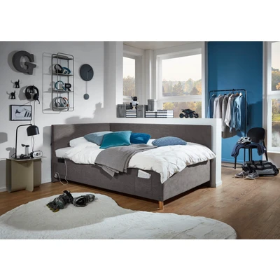 Abbildung von meise.möbel Kinderbett &quot;COOL II&quot;, Polsterbett wahlweise mit Bettkasten, Jugendbett inkl. USB Anschlüsse