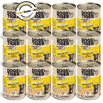Abbildung von Adult Hundefutter, Proviant, Nassfutter, Getreidefrei, Huhn, Ente, Apfel &amp; Kartoffel, 12x 400g 12x400g