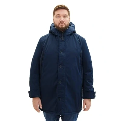 Abbildung von TOM TAILOR Herren 1039930 Winterjacke mit Abnehmbarer Kapuze, 10668 sky Captain Blue, 3XL
