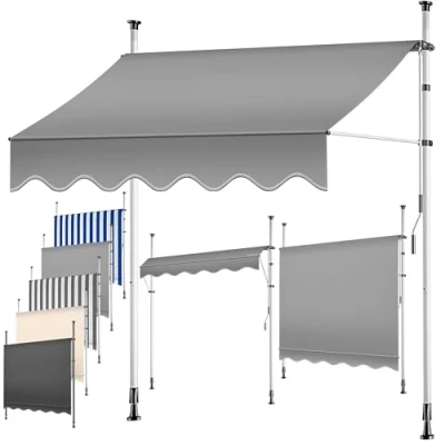 Abbildung von KESSER Klemmmarkise mit Handkurbel Balkon Markise, Balkonmarkise Markise