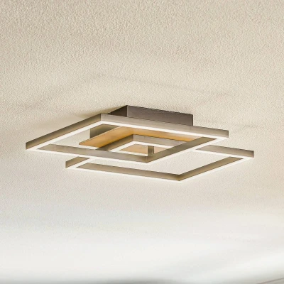 Abbildung von BRILONER LED Deckenlampe dimmbar in Stufen, schwenkbar, warmweiße Lichtfarbe, Lampe, Deckenleuchte, Wohnzimmerlampe, Schlafzimmerlampe, Küchenlampe, Deckenbeleuchtung, 62x36,8x7,3 cm, Schwarz