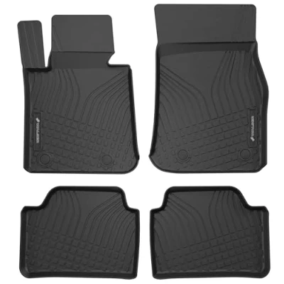 Abbildung von WALSER Premium Fussmatten Auto kompatibel mit BMW 1 (F20) 07/2011 06/2019, 100% passgenaue Gummimatten Made in EU, robuste Fußmatten Auto,
