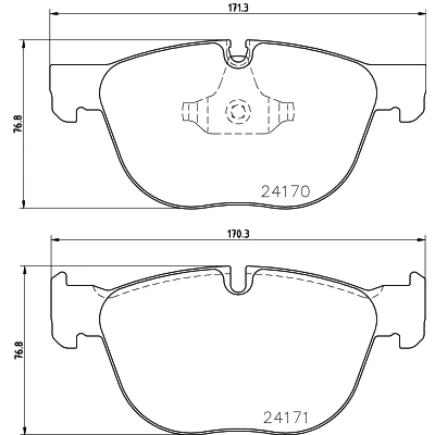 Abbildung von HELLA 8DB 355 012 541 Bremsbelagsatz für Verschleißwarnanzeiger vorbereitet BMW: X5, X6, X4