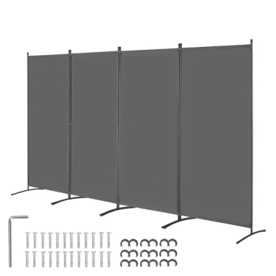 Abbildung von VEVOR Raumteiler Paravent Trennwand 3464mm 4 Paneele Büro Sichtschutz Grau