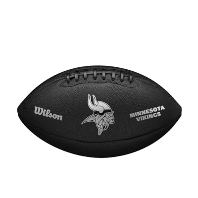 Abbildung von Wilson NFL Team Metallic Premiere Minnesota Vikings Ball WF4015821XB, Unisex American Football Balls, Black, 9 EU