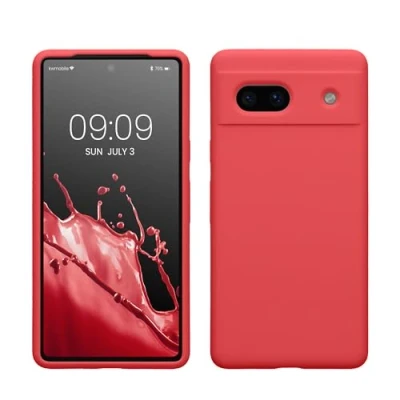 Abbildung von kwmobile Hülle kompatibel mit Google Pixel 7a Silikon Handy Case Handyhülle weiche Oberfläche kabelloses Laden Dolce Vita