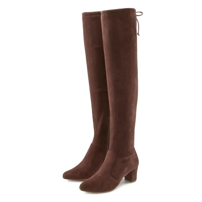 Abbildung von Lascana Stiefel Overknees, Damen, Größe: 37, Dunkelbraun Schuhe