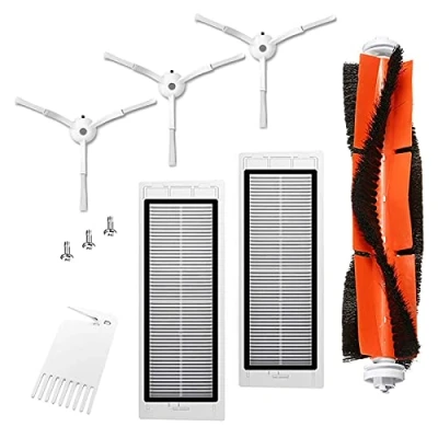 Abbildung von Zubehör für Xiaomi Saugroboter, Ersatzteile Roborock S50 S51 S55 S5 max S6 S60 S65 HEPA Filter, Hauptbürste, Seitenbürste 10 teilig