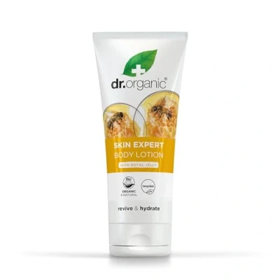 Abbildung von Dr. Organic Skin Expert Körperlotion mit Gelée Royale, Alle Hauttypen, natürlich, vegetarisch, tierversuchsfrei, paraben und SLS frei, recycelt &amp; recycelbar, biologisch, 200ml