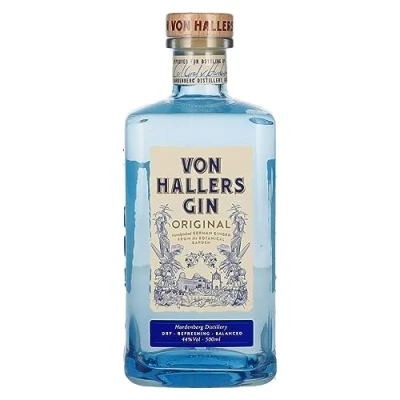 Abbildung von Von Hallers Gin I Erfrischender mit Zitrusnote und deutschen Botanicals Spirit of the Year Doppel Gold bei den World Spirits Awards 44% Vol. 500 ml