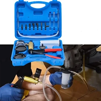 Abbildung von AUTOXBERT Hand Vakuumpumpe Bremsenentlüftungsgerät Bremsenentlüfter Set für Auto Motorrad Tester Druckpruft Mit Tragetasche