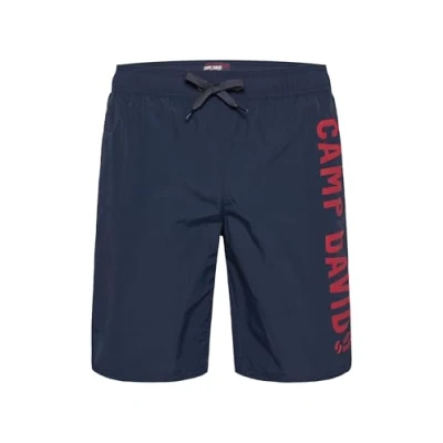 Abbildung von Camp David Lange MIT LOGO Design Badeshorts, Herren, Größe: XL, Blue navy